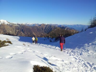 Passo del Busan im Winter beim Wandern